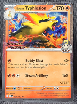 Pokemon Destined Rivals Ethan's Typhlosion STAFF Promo - Image 1