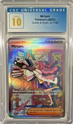CGC Pristine 10 Pokemon Miriam 251/198 SV01: Scarlet & Violet Base Set SIR Holo - Image 1