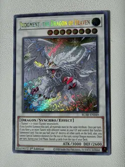 Yugioh - Judgment, the Dragon of Heaven BLAR-EN049 1st Edition Secret Rare NM - Image 1