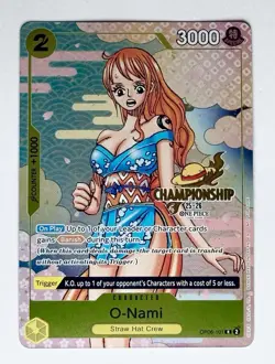 25-26 One Piece O-Nami CS Championship Stamp Event Promo Card English OP06-101 - Image 1