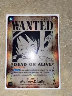 Monkey D Luffy OP13-118 SP Wanted Poster Manga One Piece Card English Carrying O - Image 1