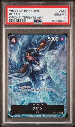 2022 ONE PIECE JPN. KUZAN #096 OP02-ALTERNATE ART PSA 10 - Image 1