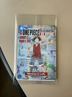 ONE PIECE College Basketball: US Voyage – Monkey D. Luffy P-055 Promo - Image 1
