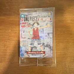 One Piece Monkey D. Luffy US Voyage College Basketball Promo Card. SEALED - Image 1