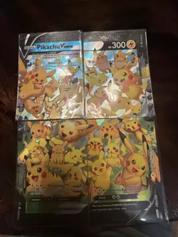 Pikachu V-UNION 4 Card Set SWSH Promo NM Full Set Pokemon Cards - Image 1