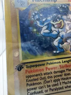 Pokemon Machamp Base Set Holo Rare 1st Edition HP100 Card 8/102 1999 - Image 3