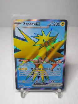Zapdos EX 192/165 SV Scarlet & Violet 151 Holo Full Art Pokemon Card - Image 1