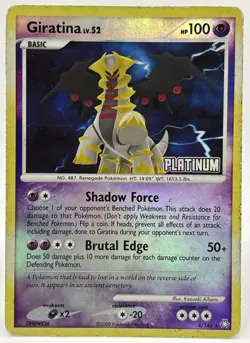 Giratina 4/146 Platinum Burger King Promo Reverse Holo Pokemon Card TCG - Image 1