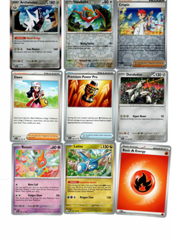 Pokemon TCG - ASC, MEG, PFL, PRE Set of 9 cards, 3 Holos! - Image 1