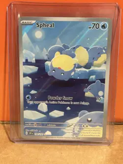 Pokemon Spheal Illustration Rare Holo 199/191 Sv08: Surging Sparks TCG Card - Image 1