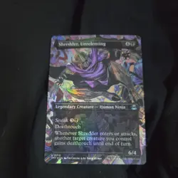 Shredder Unrelenting Borderless 210 Teenage Mutant Ninja Turtles Foil Borderl... - Image 1