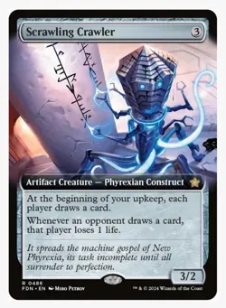 1x MTG Scrawling Crawler *Extended Art* Foundations Rare! NM Mint - Image 1