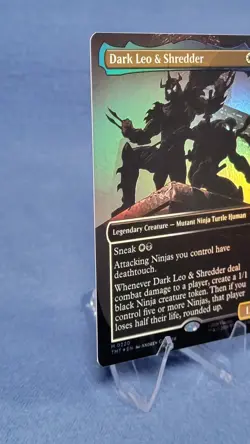 Dark Leo And Shredder Borderless Foil NM/M - MTG - TMNT - TMT 220 - Image 2