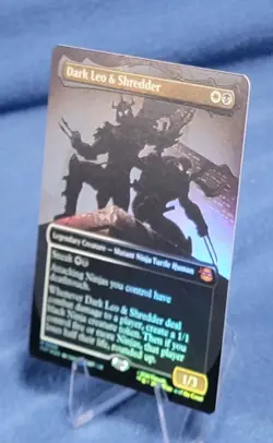 Dark Leo And Shredder Borderless Foil NM/M - MTG - TMNT - TMT 220 - Image 3