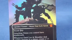 Dark Leo And Shredder Borderless Foil NM/M - MTG - TMNT - TMT 220 - Image 5