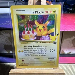 Pokemon Pikachu Birthday Card 24-Holo Celebrations Promo - Image 1