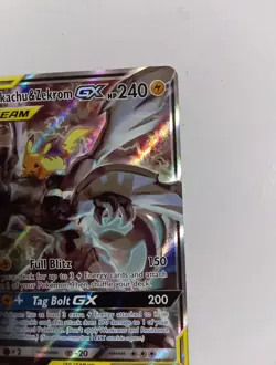 Pokemon Pikachu & Zekrom GX TAG TEAM GX Promo Holo SM168 English Card MP - Image 4