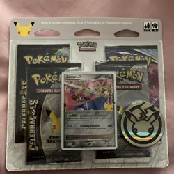 Pokemon Portuguese Celebrations Zacian Factory Sealed Quad Pack - Image 1