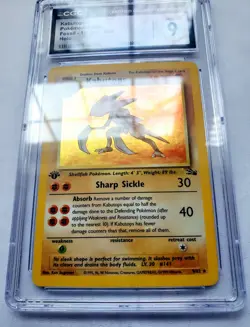1999 POKEMON FOSSIL 1ST EDITION #9 KABUTOPS-HOLO CGC 9 #9 PSA MINT - Image 5