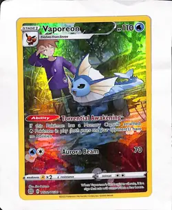 Pokemon Brilliant Stars Trainer Gallery English Vaporeon TG02/TG30 Holo Rare - Image 1