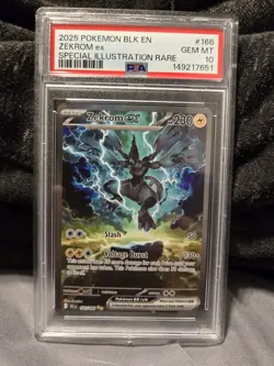 Pokemon Zekrom ex 166/086 Sv: Black Bolt Special Illustration Rare Holo PSA 10 - Image 1
