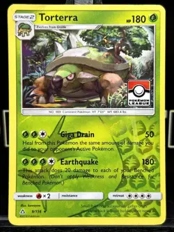 Torterra Reverse Holo Rare Pokemon League Promo Ultra Prism 9/156 MP - Image 3