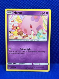 Pokemon Tcg Munna 88/236 & Eevee & Pikachu Unified Minds Non Holo - Image 1