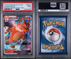 2019 POKEMON SM BLACK STAR PROMO HIDDEN FATES TINS #SM211 CHARIZARD GX PSA 9 - Image 3
