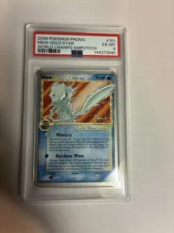 Pokemon Mew 2008 World Championships Non-Holo Gold Star Delta Species PSA 6 - Image 1
