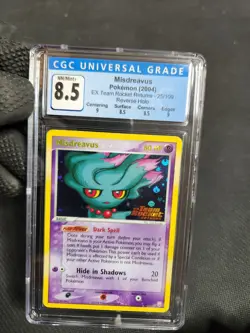 2004 Pokemon EX Team Rocket Returns Misdreavus Reverse Holo Foil CGC 8.5 Stamp - Image 3
