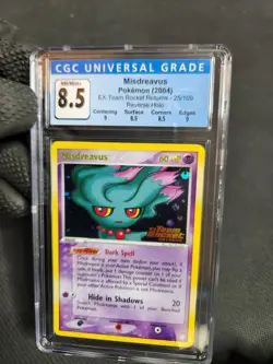 2004 Pokemon EX Team Rocket Returns Misdreavus Reverse Holo Foil CGC 8.5 Stamp - Image 5