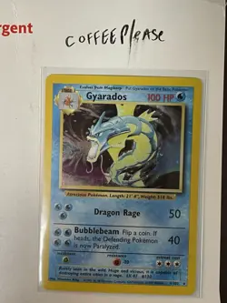 Pokemon Gyarados 6/102 Base Set Holo Rare Wizards of the Coast 1999 Vintage - Image 2