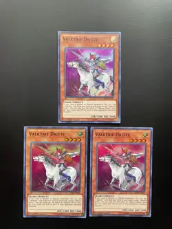 Yugioh Valkyrie Dritte SHVA-EN001 1st Edition Super Rare NM X3 - Image 1