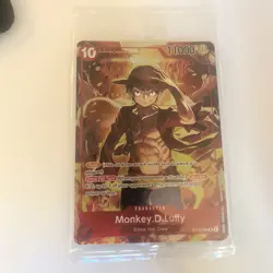 SEALED Promo One Piece CARD Treasure Booster Monkey.D.Luffy ST10-006 - Image 1