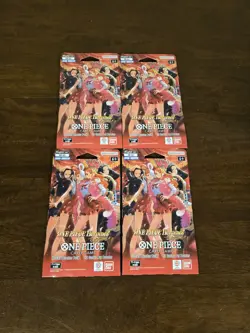 One Piece Heroines EB-03 Lot of 4 Sleeved Booster packs - English - Image 1