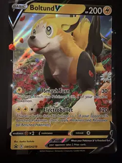 Pokemon TCG Boltund V SWSH219 JUMBO Oversize Black Star Promo Card - Image 1