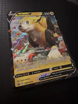 Pokemon TCG Boltund V SWSH219 JUMBO Oversize Black Star Promo Card - Image 2