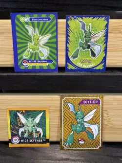 Pokemon Lot of Cards and Stickers All Scyther #123 Scyther Only Lot of 23 - Image 5