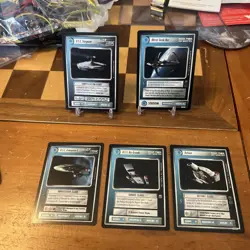 Star Trek CCG Cards Lot Of 5 Ship Cards - Defiant, Mirror Terok Nor ++ - Image 1