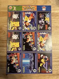 Series #14 Pokemon Card Sheet Poke Trivia Burger King Mewtwo Strikes Back 1998 - Image 1