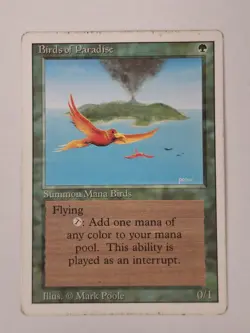 MTG: Birds Of Paradise Card Regular Revised Magic The Gathering- MP A BB - Image 1