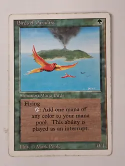 MTG: Birds Of Paradise Card Regular Revised Magic The Gathering- MP B BB - Image 1