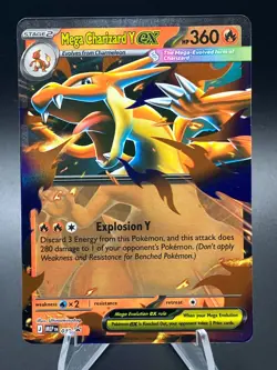 Mega Charizard X and Y EX Cards Holo English 029 & 030 Black Star Promo New NM+ - Image 3