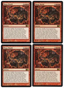 Warp World x4 4x Core Set 2010 PLAYSET Red Rare Sorcery MTG NM AZ1 - Image 1
