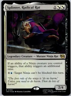 Splinter, Radical Rat Foil Teenage Mutant Ninja Turtles #169 NM - Image 1