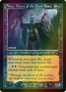 MTG Vito, Thorn of the Dusk Rose Foil ** 30th Anniversary Play Promos ** English - Image 1