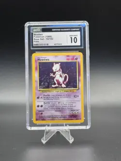 Pokemon TCG Mewtwo Base Set Holo Rare 10/102 Cgc 10 GEM MINT - Image 1
