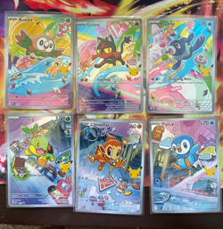 Pokemon 1st Partner Illustrations Turtwig #40 Chimchar #41 Piplup #42 - Image 1
