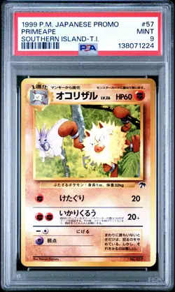 PSA MINT 9 Primeape 057 Pokemon Promo Southern Islands Japanese 1999 - Image 1