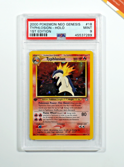 Pokemon PSA 9 Typhlosion #18 1St Edition Holo Neo Genesis 2000 English - Image 1